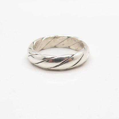 925 Sterling Silver Vintage Mexico Band Ring Size 7.25