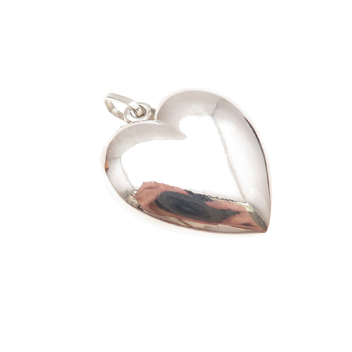 925 Sterling Silver Vintage Italy Heart Charm Pendant