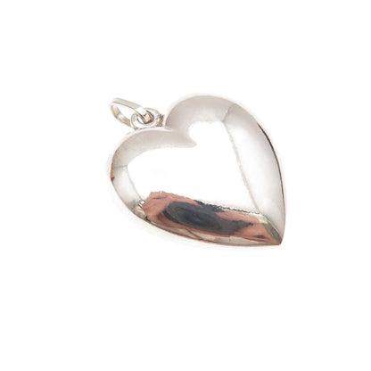 925 Sterling Silver Vintage Italy Heart Charm Pendant