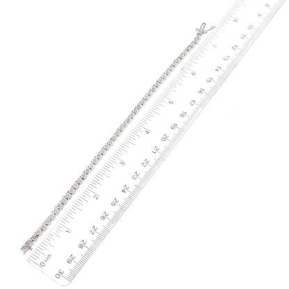 Vicky Jousan 925 Sterling Silver Real Diamond Tennis Link Bracelet 7.25"