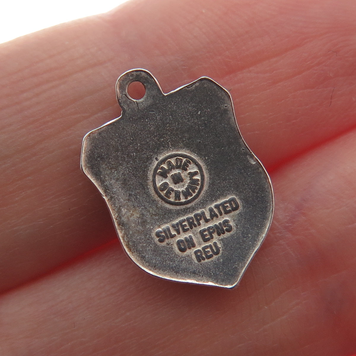 FRITZ REU & CO Silver Plated On Epns Germany Enamel Cabot Trail Charm Pendant