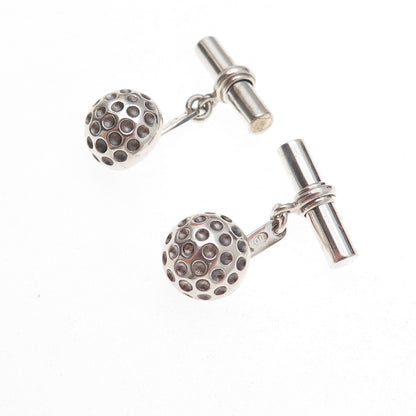 Christofle 925 Sterling Silver Vintage Golf Ball Cufflinks