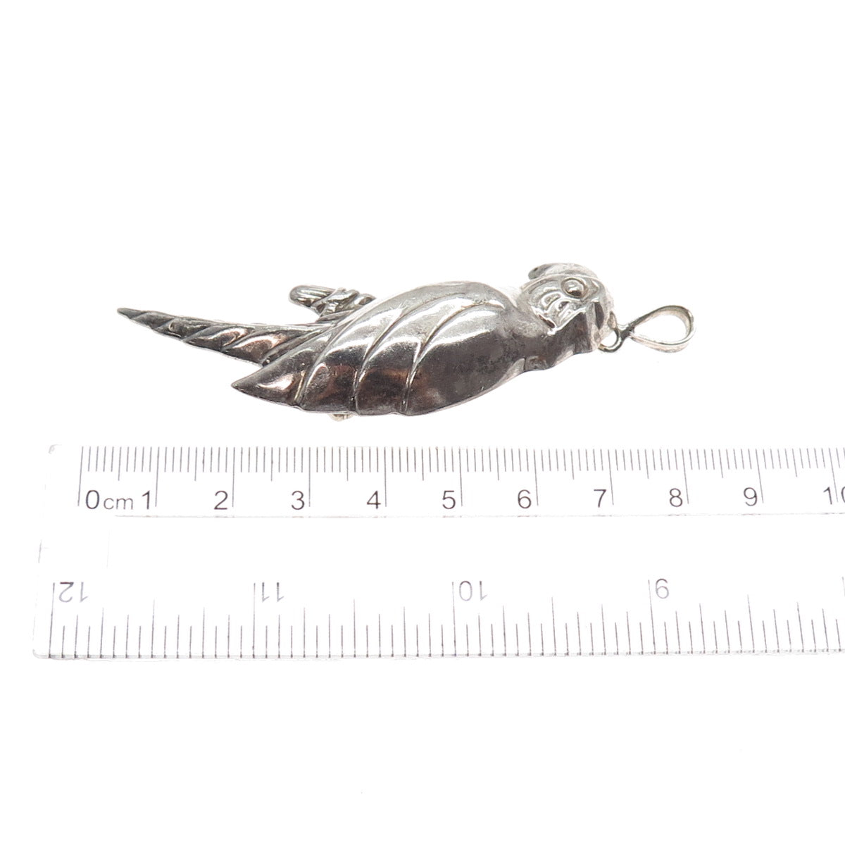 CHAPAL ZENRAY 925 Sterling Silver Vintage Parrot Bird Pin Brooch / Pendant