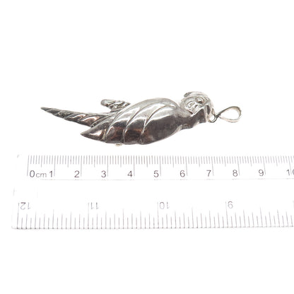 CHAPAL ZENRAY 925 Sterling Silver Vintage Parrot Bird Pin Brooch / Pendant