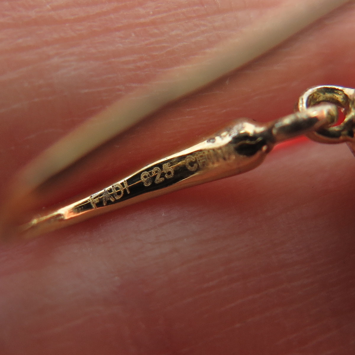 FADI 925 Sterling Silver Gold Plated Real Black Onyx & C Z Dangle Earrings