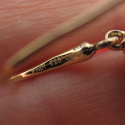 FADI 925 Sterling Silver Gold Plated Real Black Onyx & C Z Dangle Earrings