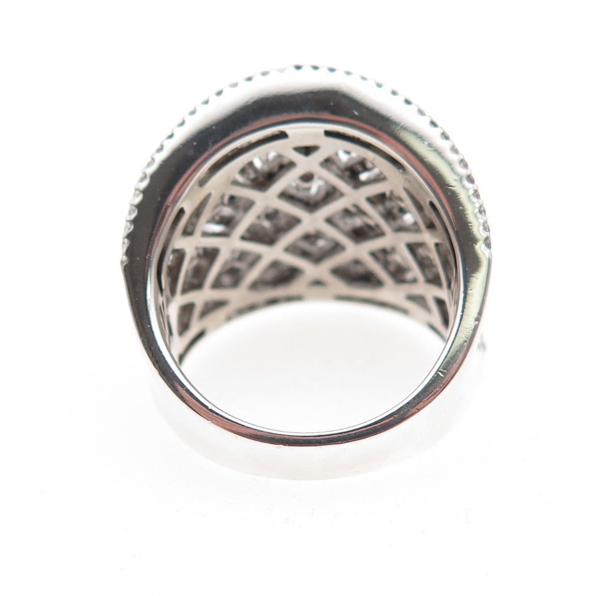 925 Sterling Silver Round-Cut C Z Sparkle Ring Size 7.25