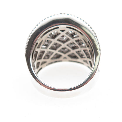 925 Sterling Silver Round-Cut C Z Sparkle Ring Size 7.25