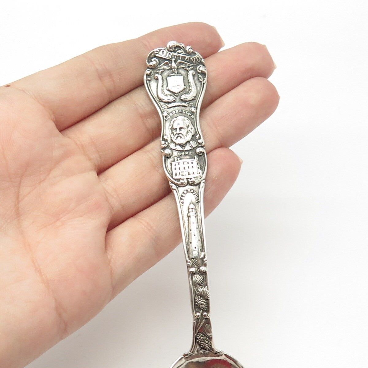 925 Sterling Silver Antique Art Deco Watson Portland States & Cities Spoon
