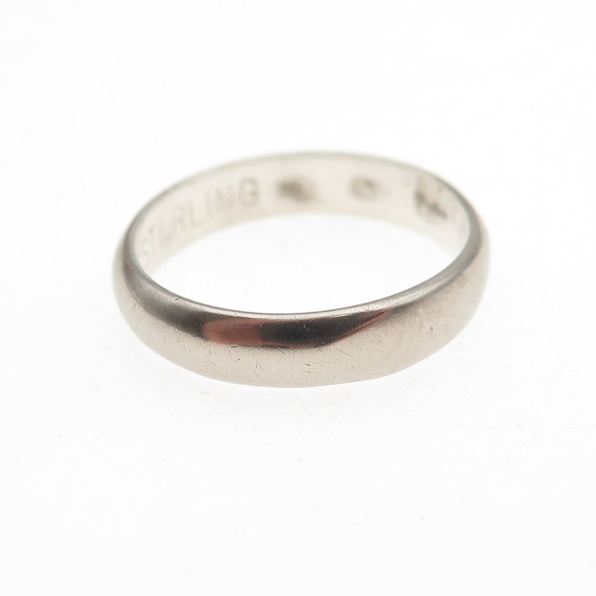 Uncas 925 Sterling Silver Vintage Classic Wedding Band Ring Size 6.25