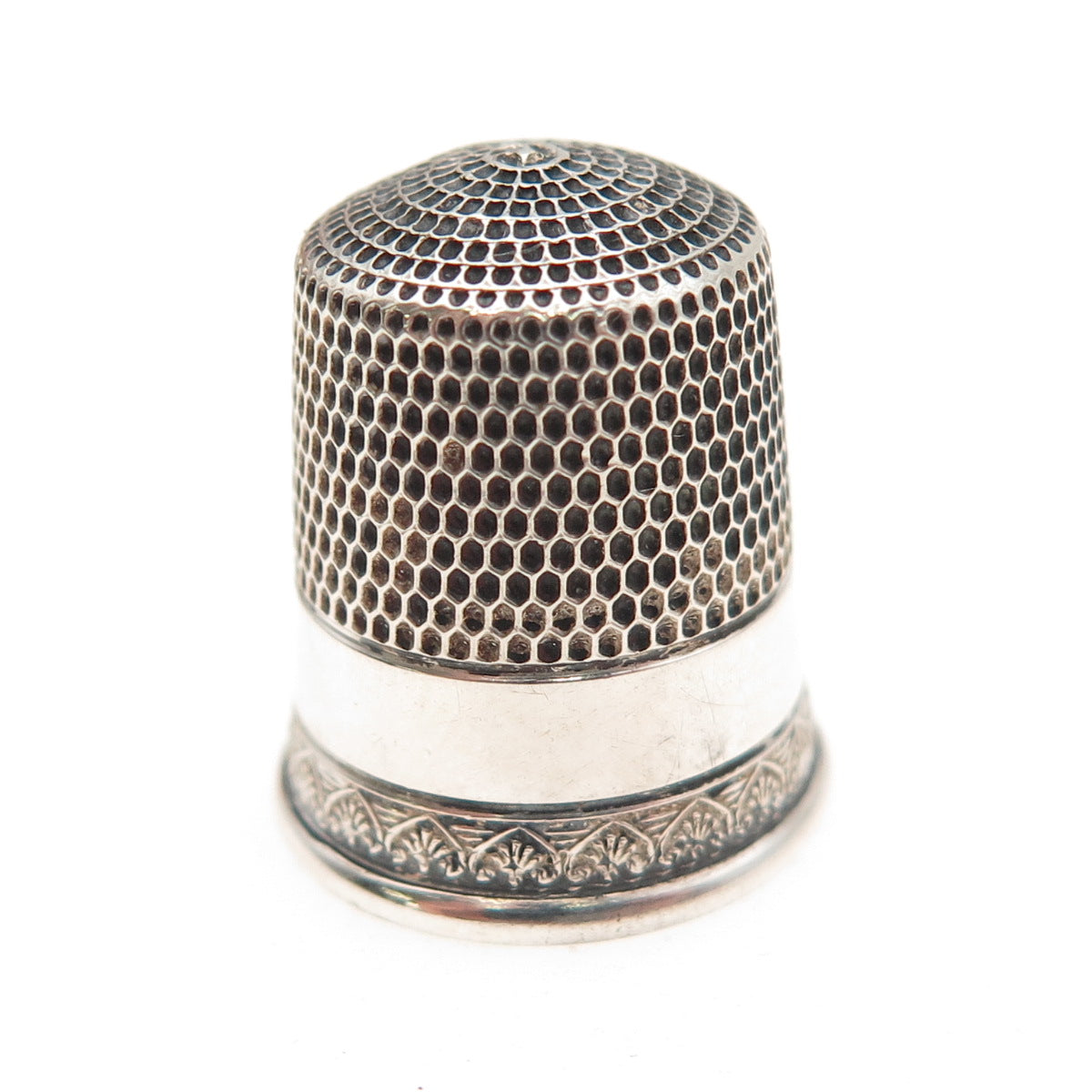 Simons Bros 925 Sterling Silver Antique Art Deco Sewing Thimble Size 8