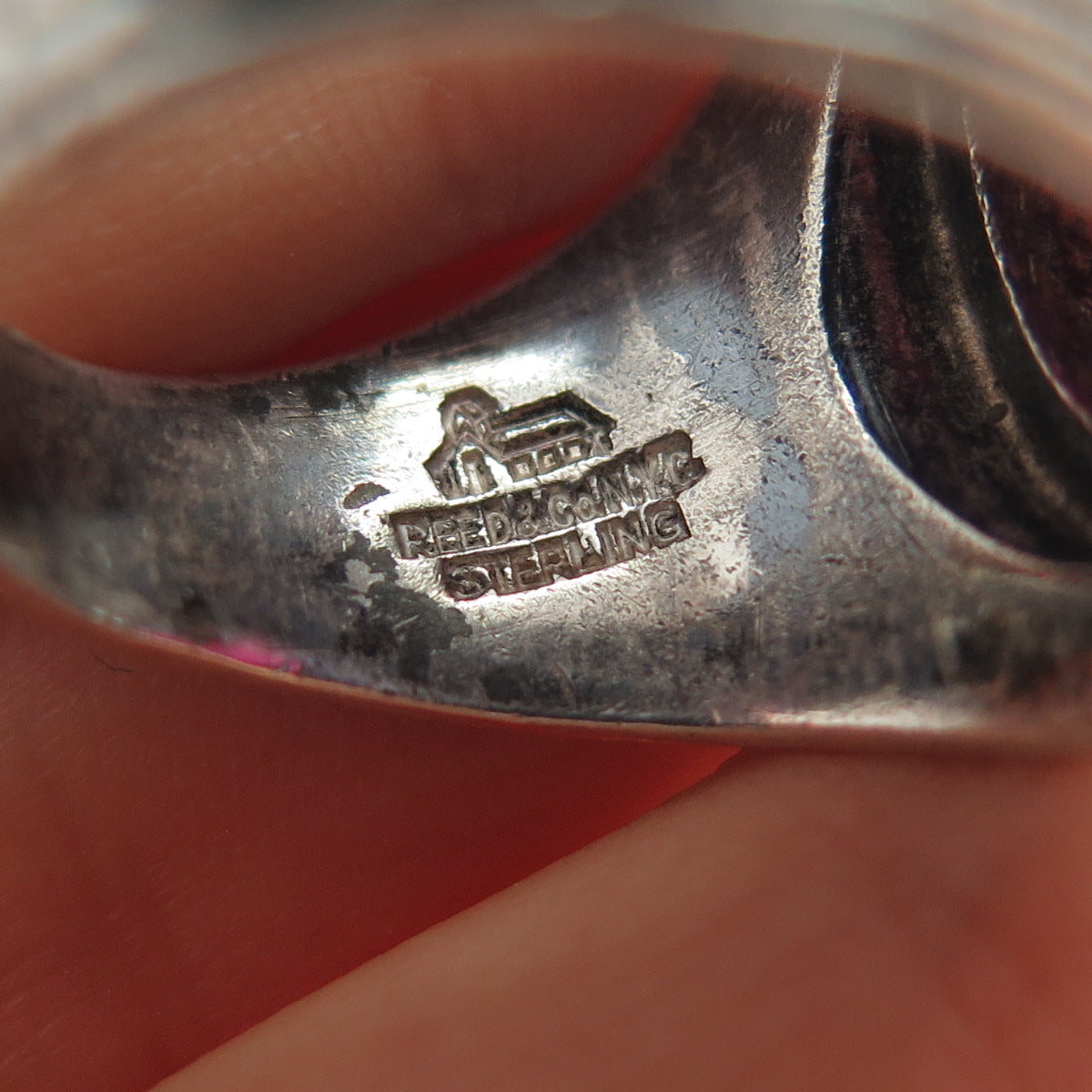 REED Sterling Vintage 1975 Lab-Created Ruby J. Robinson School Ring Size 10.25