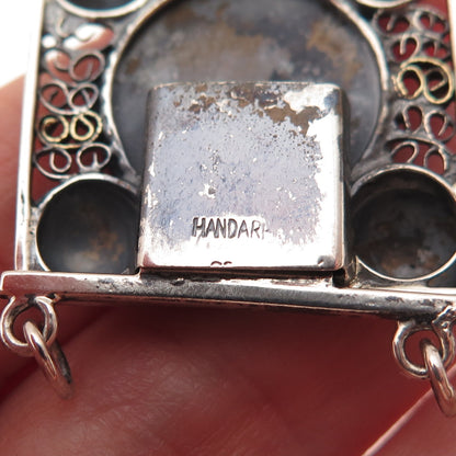 800 Silver Antique Art Deco Germany Bracelet / Necklace Handarbeit Box Lock