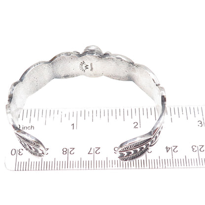 Old Pawn 925 Sterling Silver Vintage Southwestern Lapis Adjustable Bracelet 6"