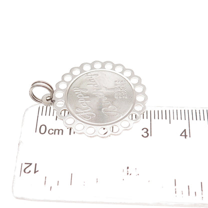 Town & Country 925 Sterling Silver Vintage Happy Birthday Charm Pendant