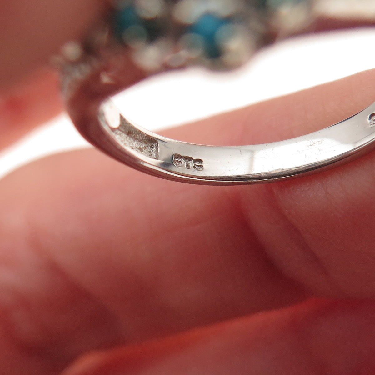 Chuck Clemency 925 Sterling Silver Real Sleeping Beauty Turquoise Ring Size 7