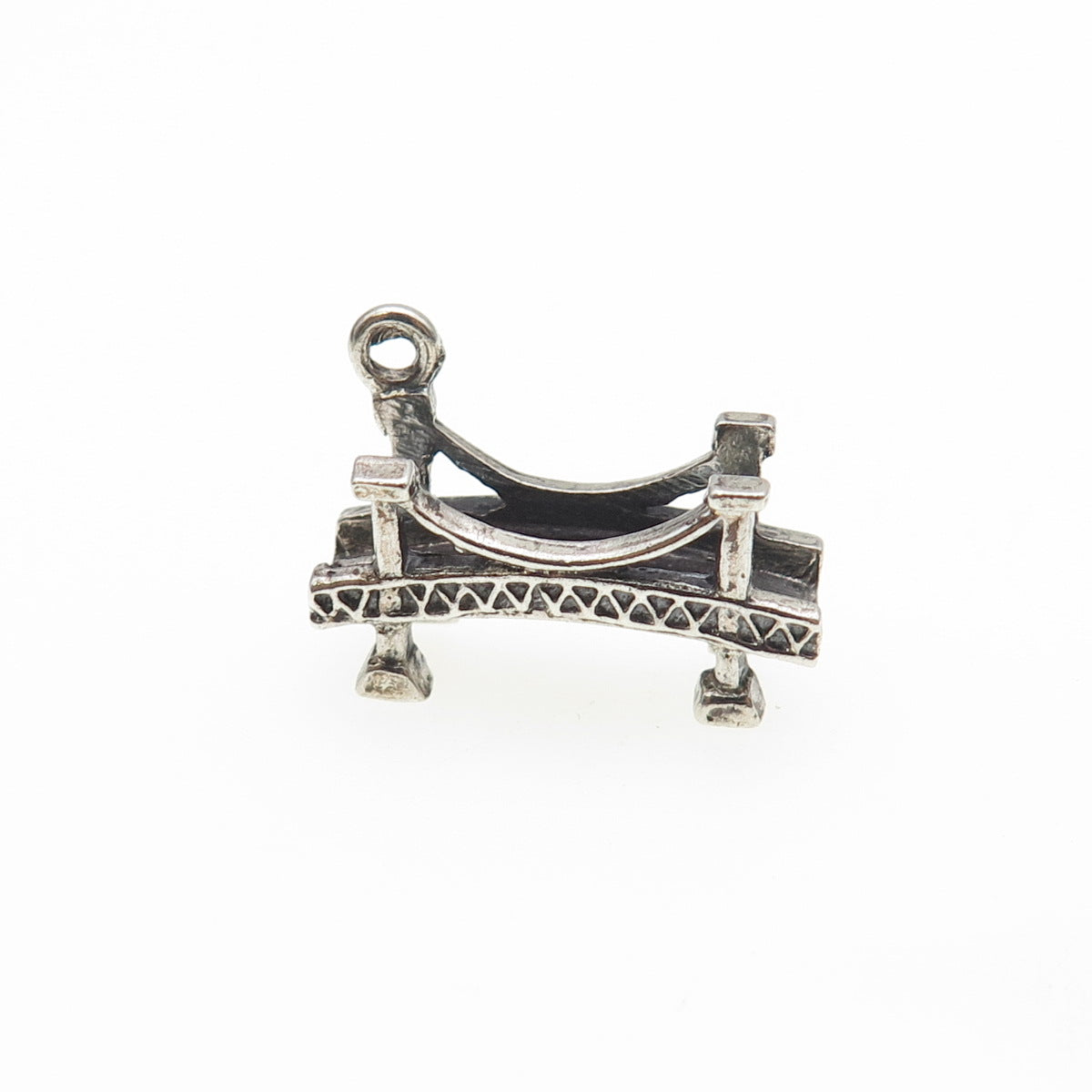 BEAU 925 Sterling Silver Vintage St. Lawrence Seaway Bridge Mini 3D Pendant