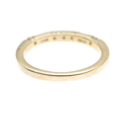 925 Sterling Gold Plated Round & Tapered Baguette-Cut C Z Engagement Ring Size 6
