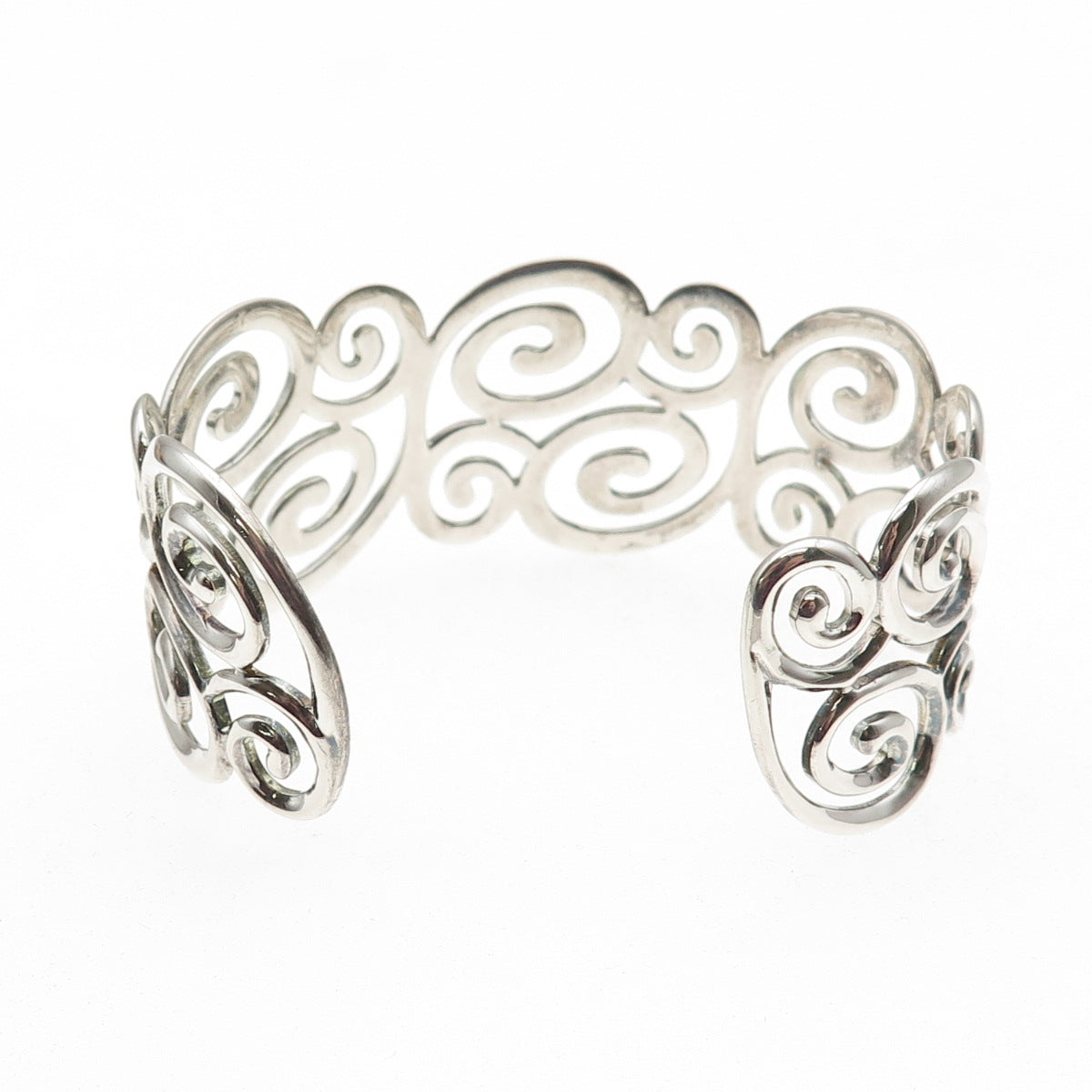 Ross Simons 925 Sterling Silver Vintage Swirl Adjustable Cuff Bracelet 6.5"