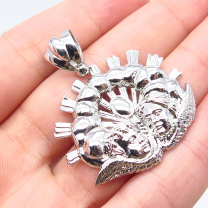 925 Sterling Silver Vintage Cherub Pendant