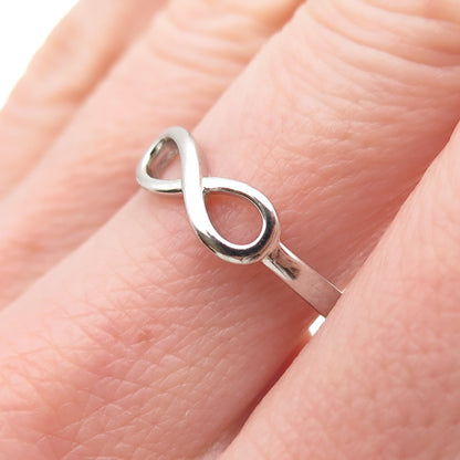 925 Sterling Silver Vintage Mother Infinity Ring Size 8