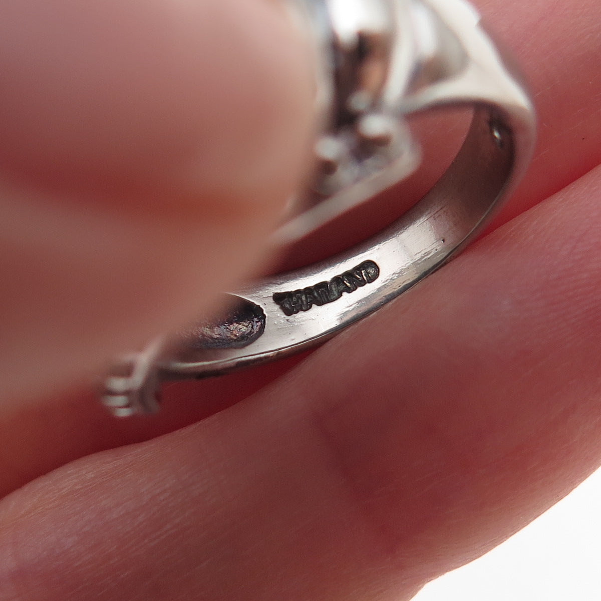 925 Sterling Silver Vintage Modernist Ribbed Oxidized Ring Size 7