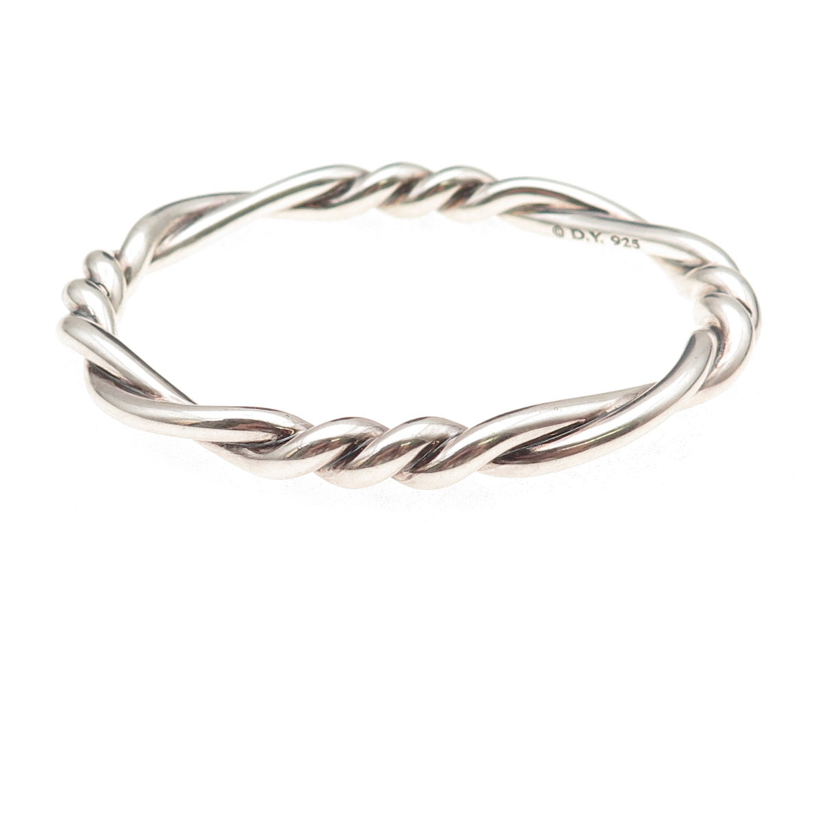 David Yurman 925 Sterling Silver Vintage Continuance Center Twist Bracelet 6.75"