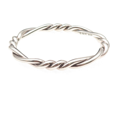 David Yurman 925 Sterling Silver Vintage Continuance Center Twist Bracelet 6.75"