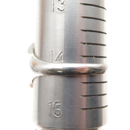 925 Sterling Silver Vintage Real Black Onyx Signet Ring Size 14.25