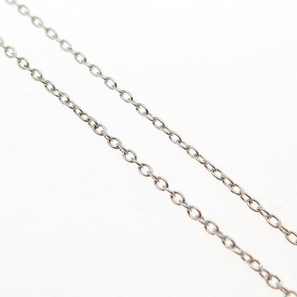 925 Sterling Silver Adjustable Cable Chain Necklace 18-20"