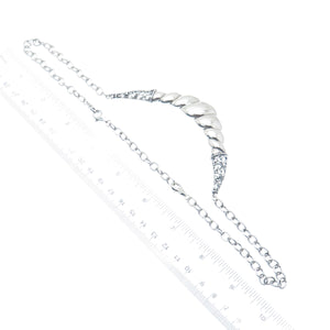 CAROLYN POLLACK 925 Sterling Silver Vintage Twisted Cable Chain Necklace 18-20"