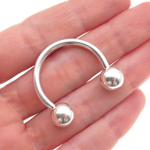 925 Sterling Silver Vintage Screw Ball Key Ring