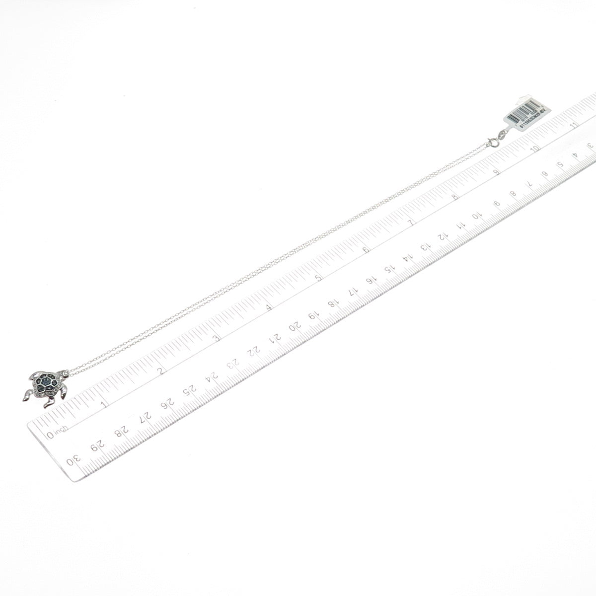 DASAN Sterling Silver Real Multi-Color Diamond Turtle Cable Chain Necklace 18"