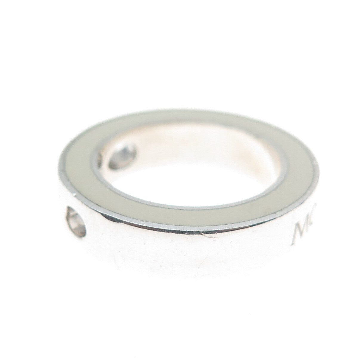 MOVADO 925 Sterling Silver Enamel Circle Slide Pendant