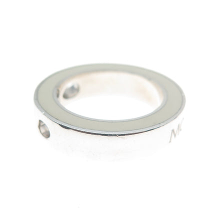 MOVADO 925 Sterling Silver Enamel Circle Slide Pendant
