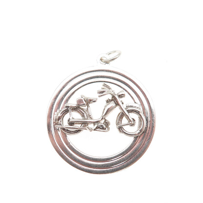 Payton Pepper & Sons Sterling Silver Vintage 1965 Birmingham Motorcycle Pendant