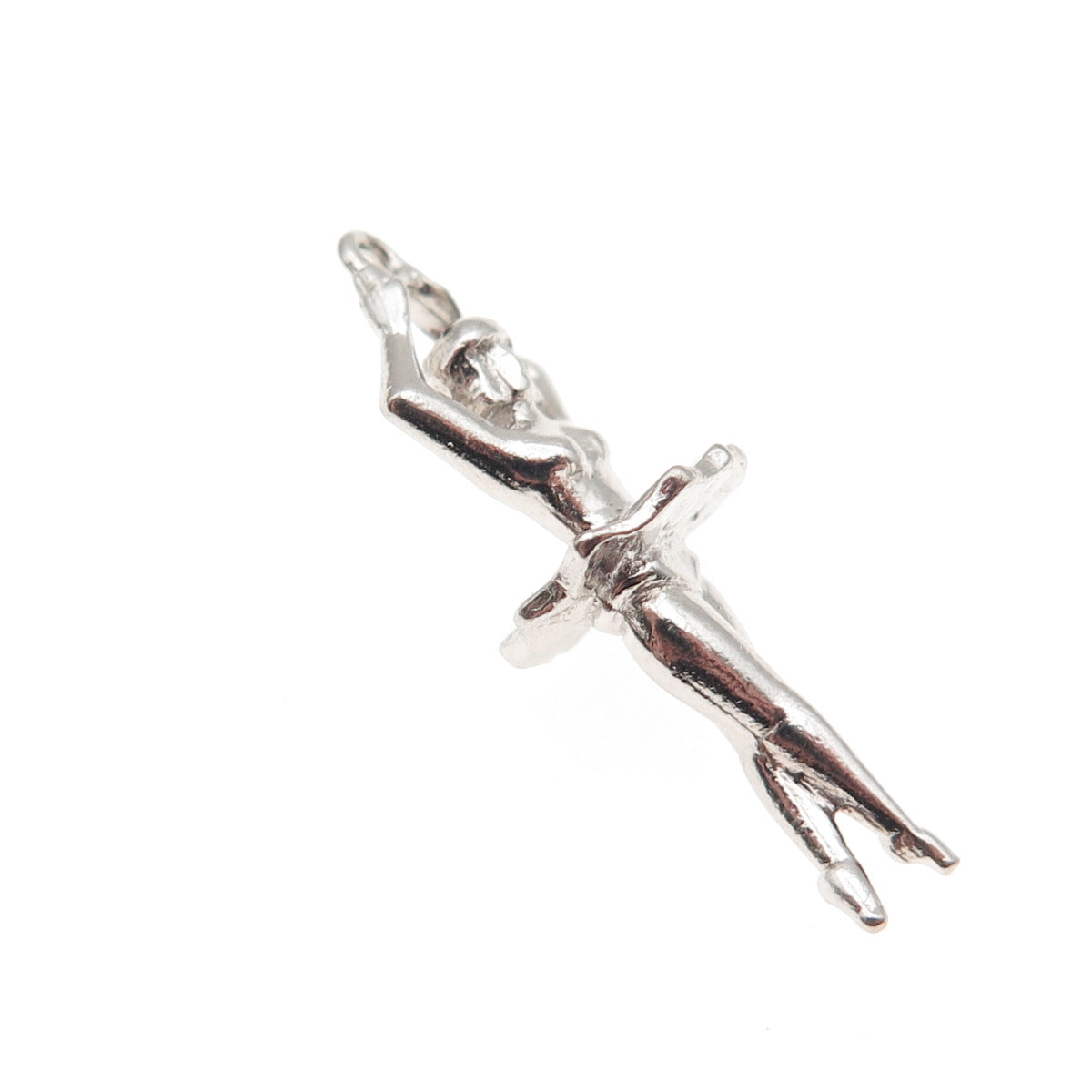 925 Sterling Silver Vintage Ballerina 3D Charm Pendant