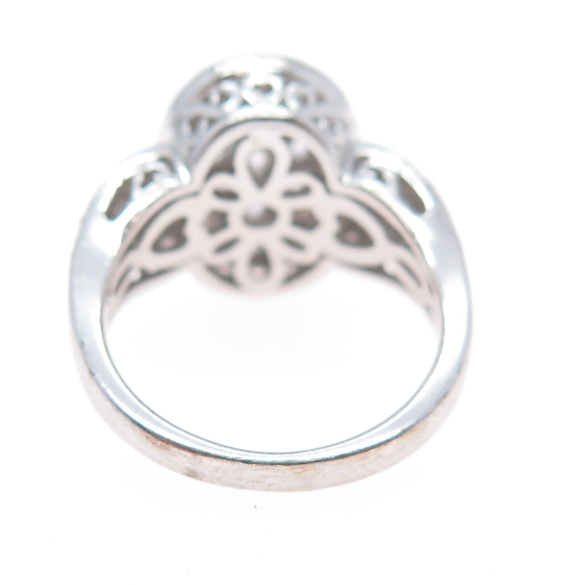 IMENA 925 Sterling Silver Round-Cut C Z Ring Size 7