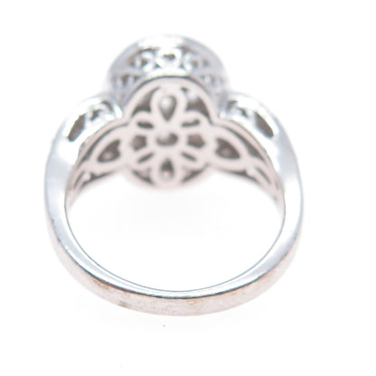 IMENA 925 Sterling Silver Round-Cut C Z Ring Size 7