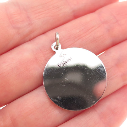 Spencer Co. 925 Sterling Silver Vintage Enamel Merry Christmas Charm Pendant