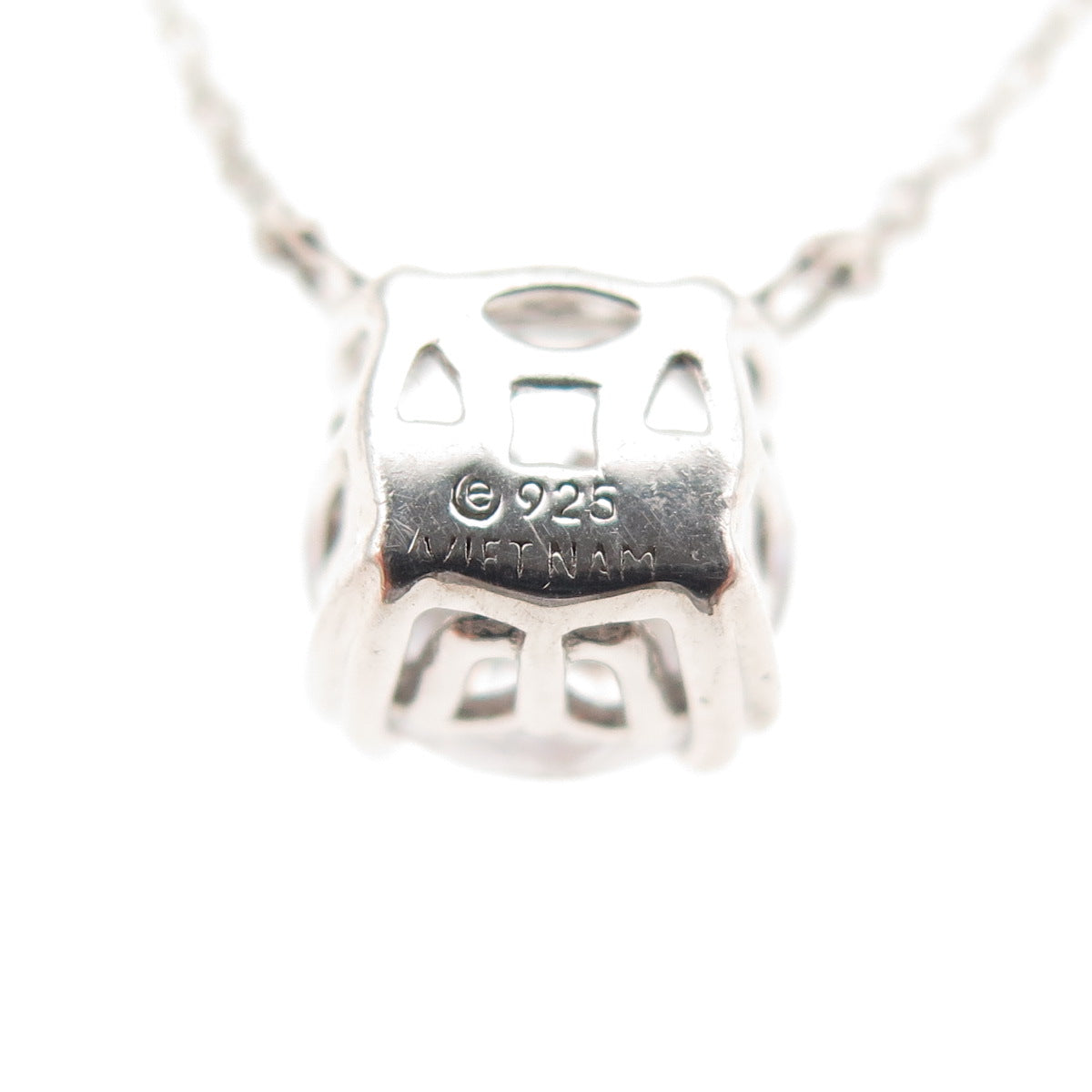 925 Sterling Silver Round-Cut C Z Cable Chain Necklace 16-18"