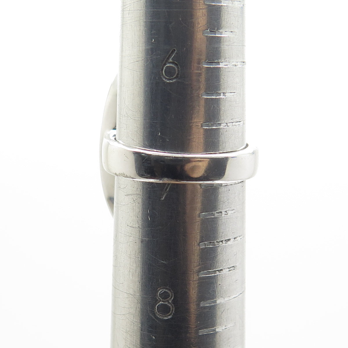 925 Sterling Silver Real Amethyst & White Topaz Cluster Ring Size 7