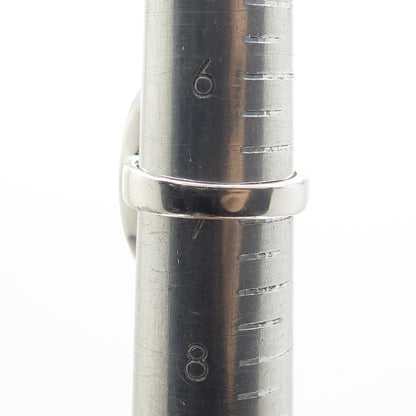 925 Sterling Silver Real Amethyst & White Topaz Cluster Ring Size 7