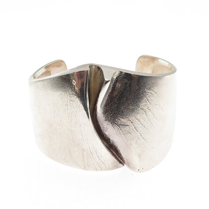 Bjorn Weckstrom Lapponia Sterling Vintage 1973 Finland Modernist Bracelet 6.75"