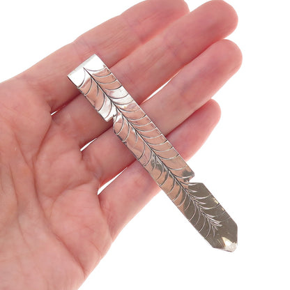 Old Pawn Sterling Silver Vintage Southwestern Turquoise Feather Tribal Bookmark