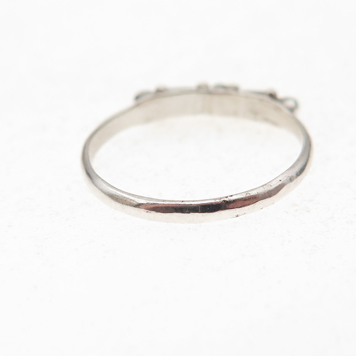 Old Pawn 925 Sterling Silver Vintage Southwestern Turquoise Tribal Ring Size 5.5