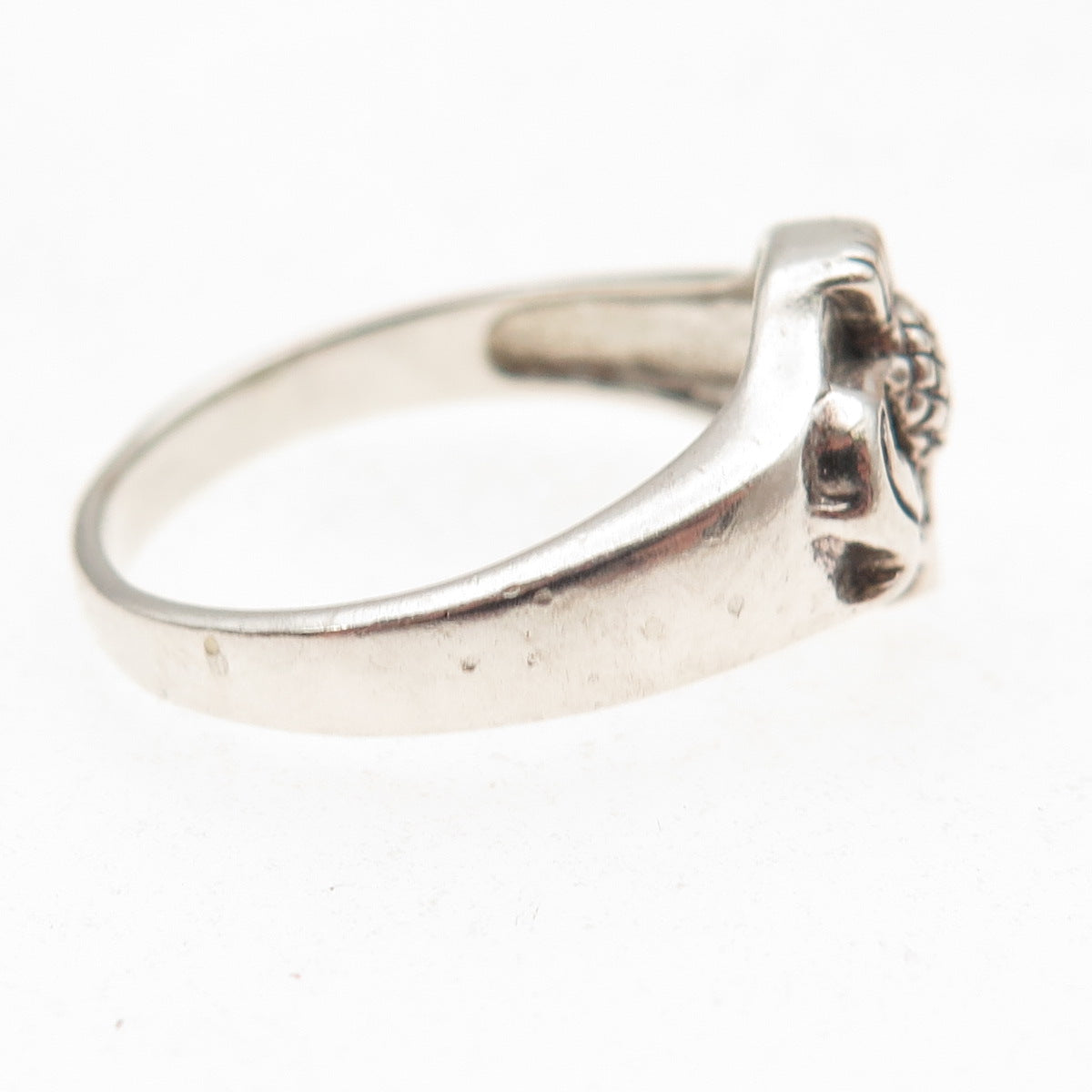 Peter Stone 925 Sterling Silver Vintage Scottish Thistle Ring Size 10.25