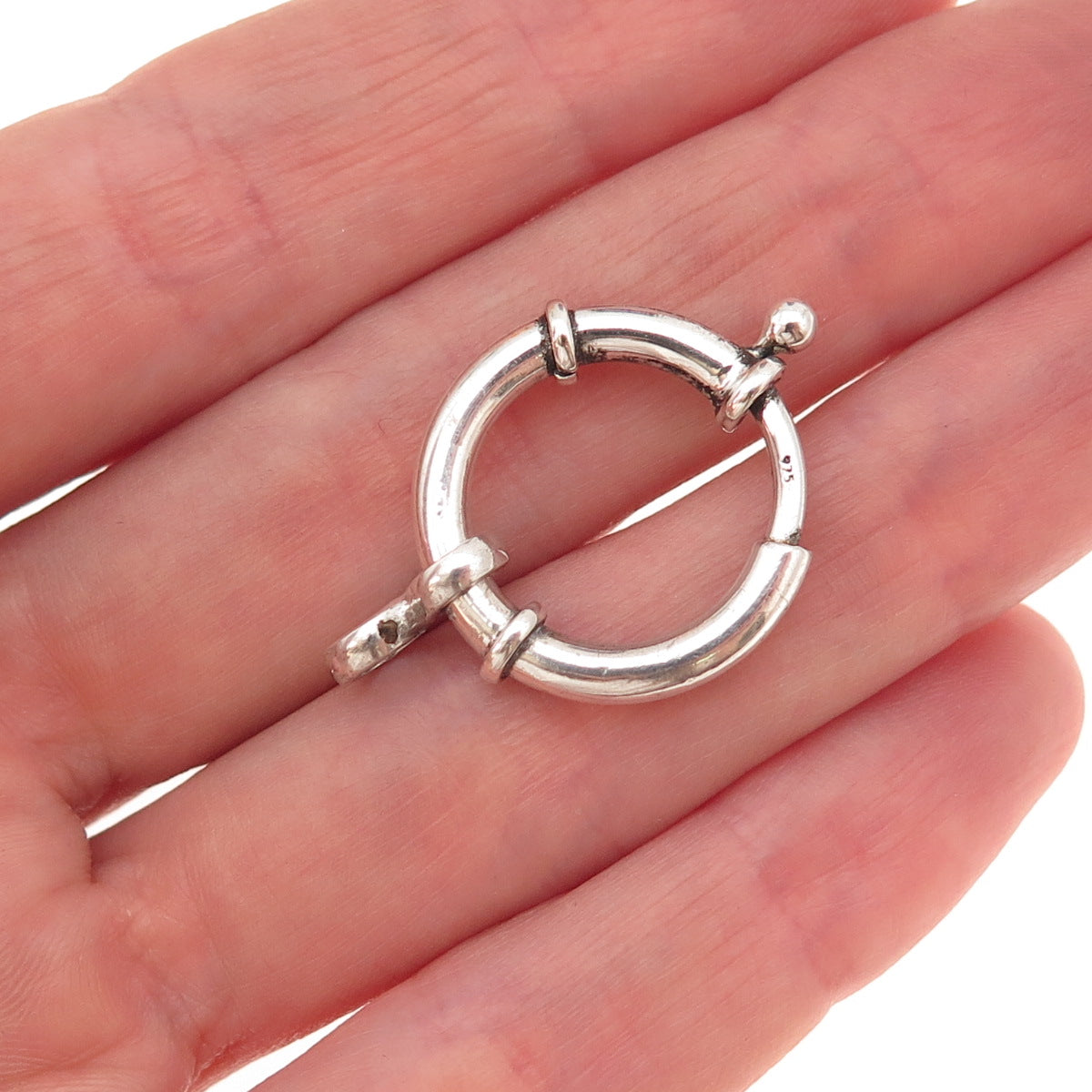925 Sterling Silver Vintage Bracelet / Necklace Spring Ring Lock Clasp
