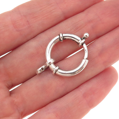925 Sterling Silver Vintage Bracelet / Necklace Spring Ring Lock Clasp
