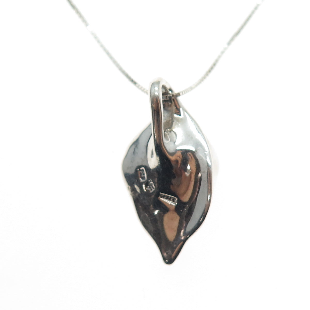 HAGIT GORALI 925 Sterling Vintage Israel Real Black Onyx Box Chain Necklace 18"